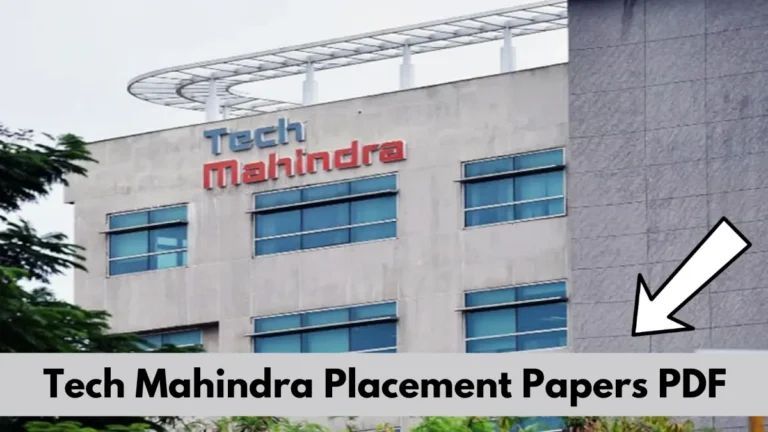 Tech Mahindra Placement Papers PDF