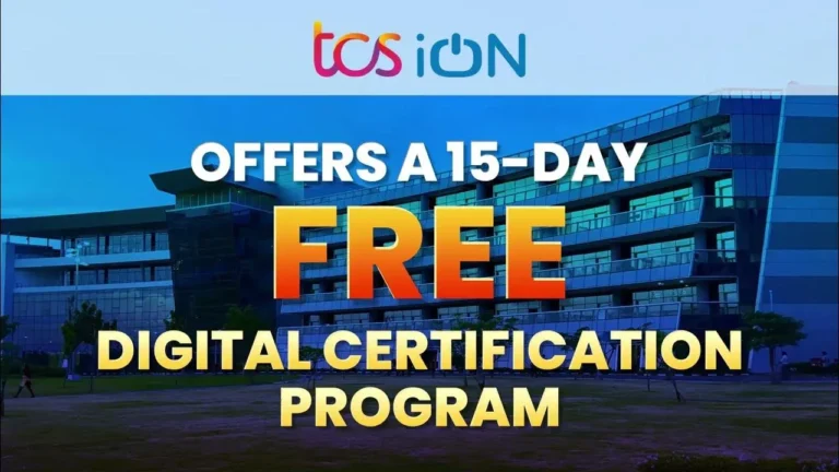 TCS iON Offers 15 Day Free Digital Certification Program